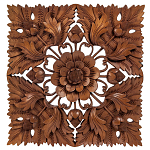 Панно из дерева квадратное Flower Panel With Trees варинант исполнения - 1 | Loft Concept в Ростове-на-Дону