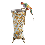 Ваза фарфоровая с птицей на бронзовой ветке Garden of Eden варинант исполнения - 5 | Loft Concept в Ростове-на-Дону