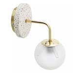 Бра с белым матовым плафоном в форме шара Round White Matte Lampshade варинант исполнения - 2 | Loft Concept в Ростове-на-Дону