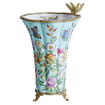 Ваза со стрекозой из фарфора с бронзовыми элементами Paradise Dragonfly варинант исполнения - 1 | Loft Concept в Ростове-на-Дону