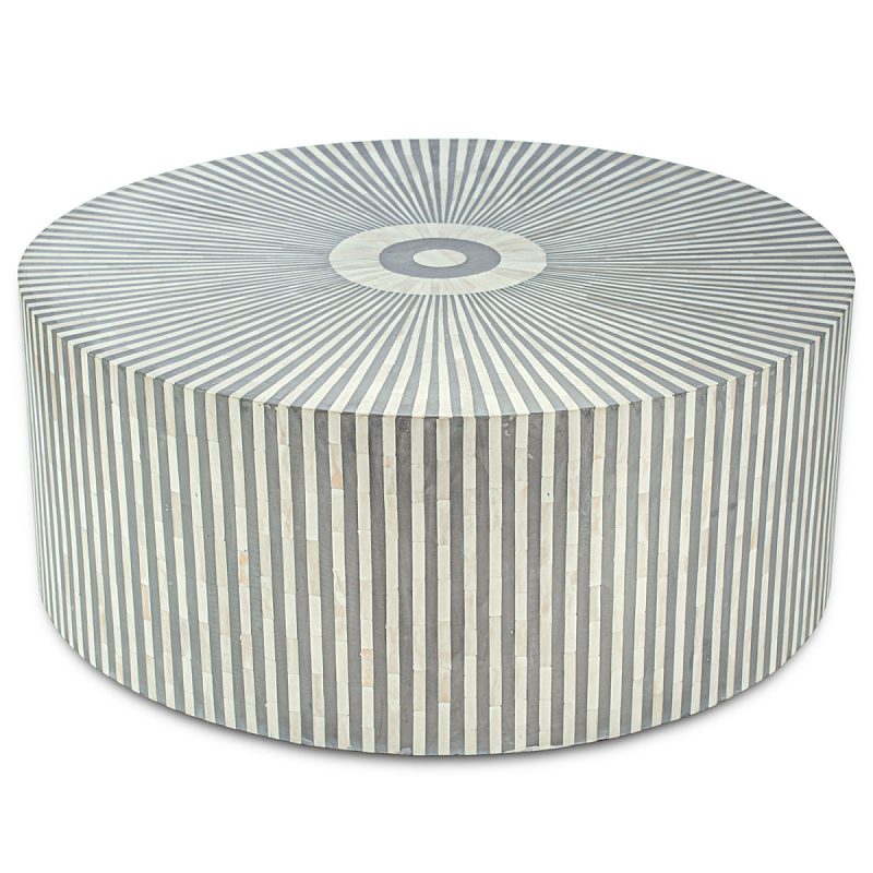     BONE INLAY COFFEE TABLE Grey Stripe    -- | Loft Concept 
