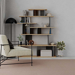 Стеллаж прямой с вертикальными и горизонтальными полками цвета антрацит и древесины APOLLON BOOKCASE ANTHRACITE OAK варинант исполнения - 1 | Loft Concept в Ростове-на-Дону