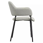 Стул мягкий с подлокотниками Chair Gray Upholstery Boucle варинант исполнения - 2 | Loft Concept в Ростове-на-Дону