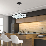 Люстра подвесная с 9-ю плафонами в форме шара Yarvi варинант исполнения - 2 | Loft Concept в Ростове-на-Дону