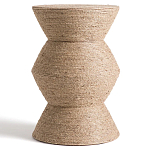 Приставной стол с отделкой из джута Juti D30 см варинант исполнения - 2 | Loft Concept в Ростове-на-Дону