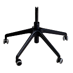 Стул с мягкой бежевой обивкой из велюра и подъемно-поворотным механизмом на черных колесиках Harper Beige варинант исполнения - 4 | Loft Concept в Ростове-на-Дону