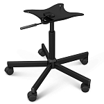 Стул с мягкой черной обивкой из велюра и подъемно-поворотным механизмом на колесиках Harper Black варинант исполнения - 4 | Loft Concept в Ростове-на-Дону