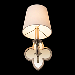 Бра с белым текстильным абажуром и декоративным основанием в виде четырехлистника с зеркальной вставкой Vitorino варинант исполнения - 23 | Loft Concept в Ростове-на-Дону