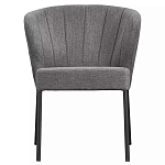 Стул серый с широкой закругленной спинкой Chair Gray Attractive варинант исполнения - 1 | Loft Concept в Ростове-на-Дону