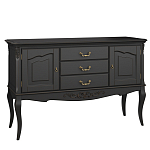 Консоль черная из массива бука с ящиками в стиле прованс Black Provence варинант исполнения - 2 | Loft Concept в Ростове-на-Дону