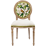 Стул бежевый из натурального бука с изображением птицы в саду Blooming Colored Birds варинант исполнения - 1 | Loft Concept в Ростове-на-Дону