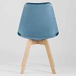 Стул с мягким велюровым сиденьем Arvika Blue варинант исполнения - 4 | Loft Concept в Ростове-на-Дону