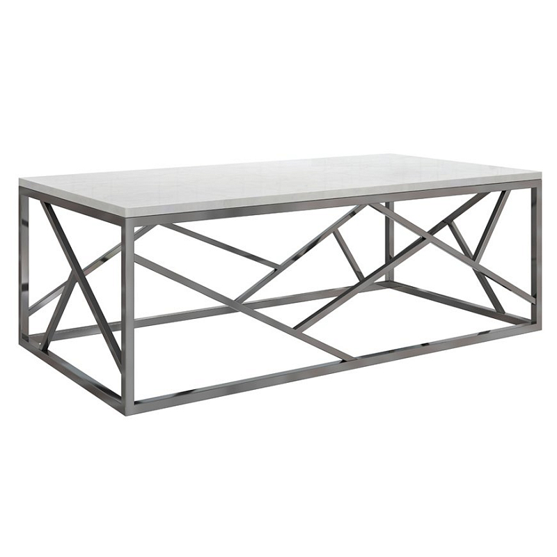   Serene Furnishing Chrome Marble Top coffee table    -- | Loft Concept 