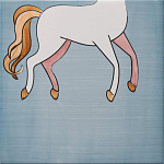 Плитка с узором Девочка единорог варинант исполнения - 6 | Loft Concept в Ростове-на-Дону