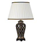 Настольная лампа с керамическим основанием с золотистым решетчатым узором и белым плиссированным абажуром Elstead Lighting варинант исполнения - 6 | Loft Concept в Ростове-на-Дону