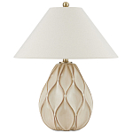 Настольная лампа с волнистым узором и абажуром в форме конуса Macrame варинант исполнения - 3 | Loft Concept в Ростове-на-Дону