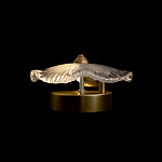 Бра в форме прозрачного стеклянного цветка с рельефной текстурой Textured Glass варинант исполнения - 12 | Loft Concept в Ростове-на-Дону