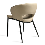 Стул обеденный кремовый из экокожи Futuristic Chair варинант исполнения - 2 | Loft Concept в Ростове-на-Дону