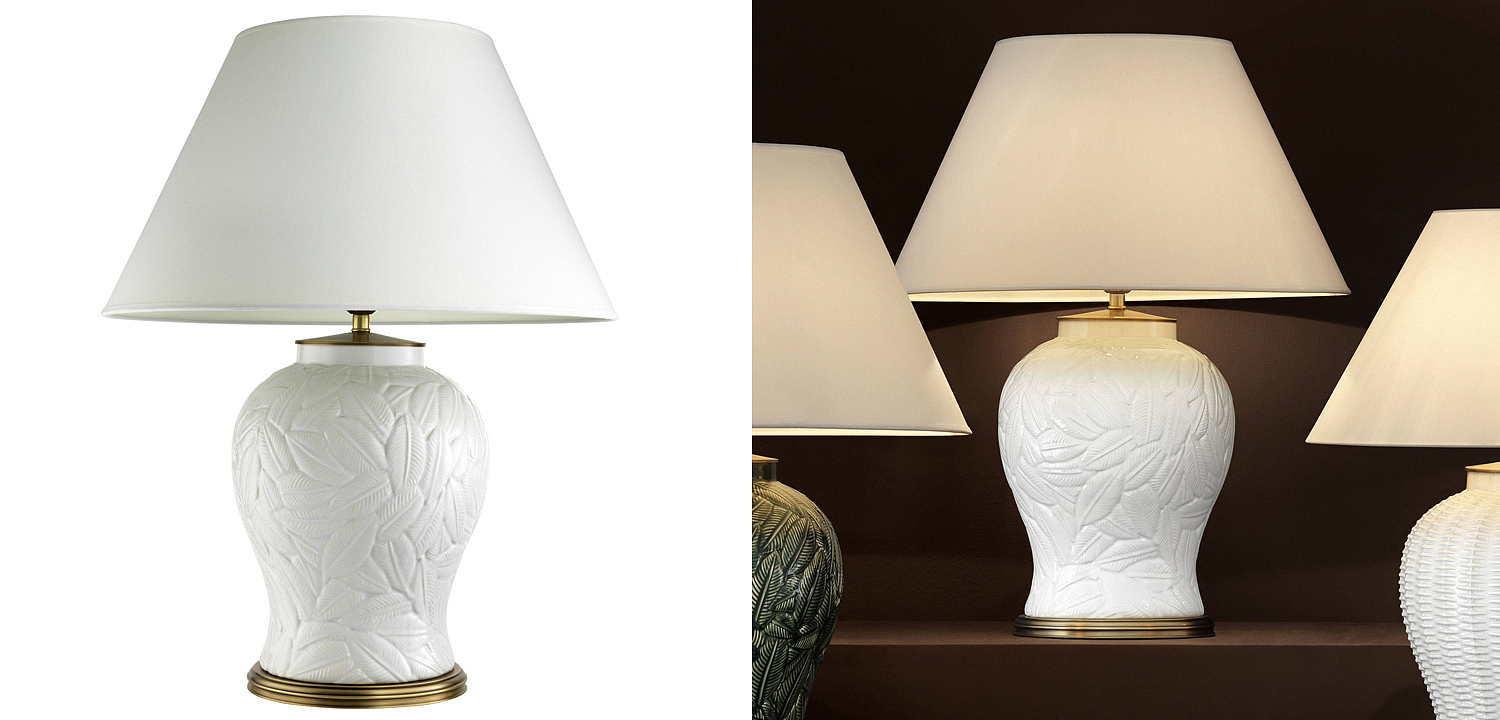 Настольная лампа Eichholtz Table Lamp Cyprus White Настольная лампа Eichholtz Table Lamp Cyprus White - Loft-Concept в Ростове-на-Дону