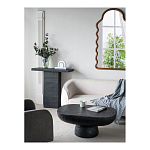 Столик кофейный черного цвета с овальной столешницей и круглым основанием Black Dalmen Table варинант исполнения - 4 | Loft Concept в Ростове-на-Дону