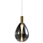 Подвесной светильник со стеклянным плафоном в форме капли дымчатого цвета NAOMI drop smoke варинант исполнения - 1 | Loft Concept в Ростове-на-Дону