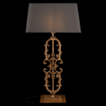 Настольная лампа на ажурном чугунном основании с тканевым серым абажуром Openwork Lamp варинант исполнения - 2 | Loft Concept в Ростове-на-Дону