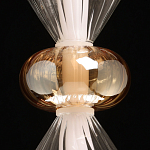 Подвесной светильник с вертикальной композицией из прозрачных и янтарных стеклянных шаров и ромбов Gabriel Scott Luna варинант исполнения - 17 | Loft Concept в Ростове-на-Дону