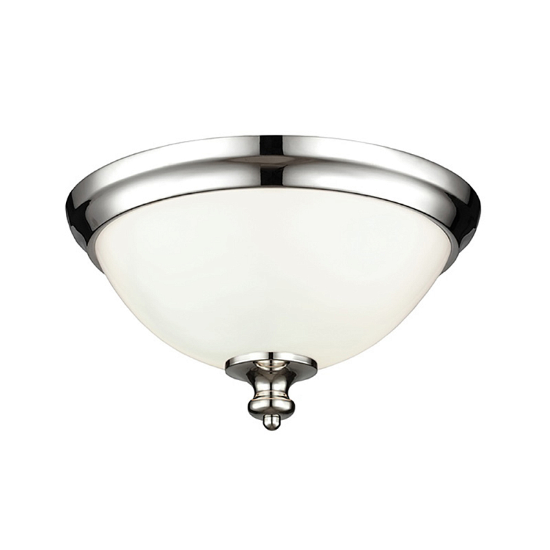 Потолочный светильник в форме чаши из белого матового стекла Feiss Никель Белый в Ростове-на-Дону | Loft Concept 