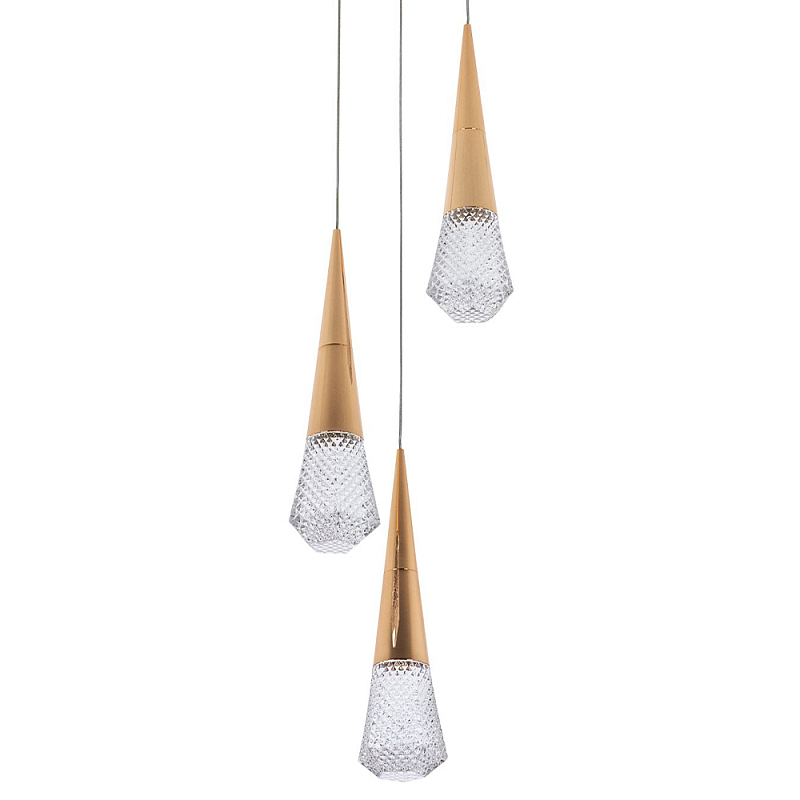    Acrylic Droplet Trio Gold Hanging Lamp    -- | Loft Concept 