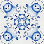 Плитка с узором Котики варинант исполнения - 1 | Loft Concept в Ростове-на-Дону