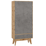 Шкаф с фасадом цвета серый бетон Grace of Furniture варинант исполнения - 1 | Loft Concept в Ростове-на-Дону