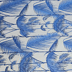 Мебельная ткань Вышивка синий принт 280 см T2-136 варинант исполнения - 1 | Loft Concept в Ростове-на-Дону