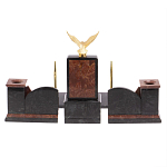 Настольный письменный набор из лемезита и змеевика с декором в виде Орла в подарочной упаковке Successful Leader варинант исполнения - 6 | Loft Concept в Ростове-на-Дону