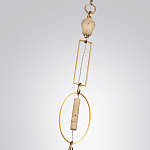 Подвесной светильник с плоским прозрачным плафоном и декоративной вставкой из текстурного камня Tectona  варинант исполнения - 7 | Loft Concept в Ростове-на-Дону