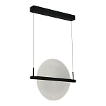 Светодиодный подвесной светильник круглой формы с металлическим черным каркасом Marble Glow варинант исполнения - 2 | Loft Concept в Ростове-на-Дону