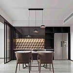 Люстра подвесная с тремя матовыми черными плафонами Obsidian Touch варинант исполнения - 4 | Loft Concept в Ростове-на-Дону