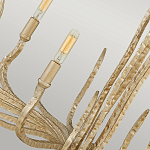 Люстра дизайнерская золотого цвета с 6-ю лампами на изогнутых рожках с текстурной поверхностью Hinkley варинант исполнения - 5 | Loft Concept в Ростове-на-Дону