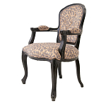 Полукресло с мягкой обивкой из льна на 4-х ножках из массива березы Gladys Armchair варинант исполнения - 3 | Loft Concept в Ростове-на-Дону