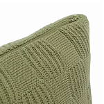 Подушка из хлопка рельефной вязки зеленого цвета Eden Line варинант исполнения - 2 | Loft Concept в Ростове-на-Дону