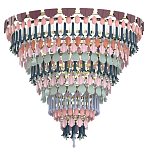 Люстра круглая с декором из разноцветных элементов в виде листьев Changing Seasons варинант исполнения - 2 | Loft Concept в Ростове-на-Дону