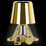 Настольная лампа фигурная золотого цвета с гладким абажуром Высота 17 см Sophia варинант исполнения - 1 | Loft Concept в Ростове-на-Дону