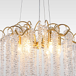 Люстра подвесная с изогнутыми золотистыми элементами и хрустальными подвесками FAIRYTREE Light варинант исполнения - 3 | Loft Concept в Ростове-на-Дону