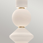 Подвесной светильник белого цвета с тремя геометрическими плафонами Alora Mood варинант исполнения - 9 | Loft Concept в Ростове-на-Дону