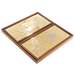 Нарды настольные из натурального камня лазурит и долерит Backgammon from Stone варинант исполнения - 7 | Loft Concept в Ростове-на-Дону