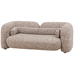 Дизайнерский двухместный диван с мягкими спинкой и подлокотниками светло-коричневый с принтом Madelaine Sofa Cocoa варинант исполнения - 2 | Loft Concept в Ростове-на-Дону