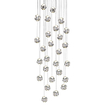 Люстра каскадня с 27-ю прозрачными шарообразными подвесами Bubbles Bocci варинант исполнения - 1 | Loft Concept в Ростове-на-Дону