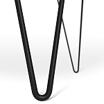 Стол журнальный с круглой столешницей из стекла на 3-х черных ножках Beige Marble варинант исполнения - 6 | Loft Concept в Ростове-на-Дону