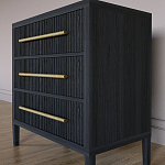 Комод Primo с 3 выдвижными ящиками Черный дуб варинант исполнения - 2 | Loft Concept в Ростове-на-Дону