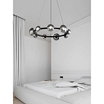 Люстра подвесная светодиодная в форме кольца Gray Ring Chandelier варинант исполнения - 1 | Loft Concept в Ростове-на-Дону