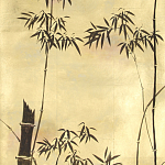 Обои ручная роспись Bamboo Quicksilver on Warm Gold gilded tea paper варинант исполнения - 1 | Loft Concept в Ростове-на-Дону